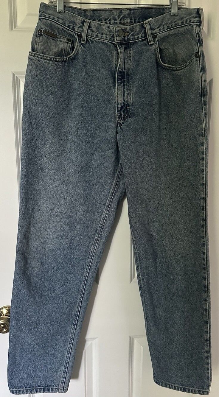 Vintage 90s Calvin Klein (CK) Jeans Men’s 36x32 USA Double Stone Wash Easy Fit